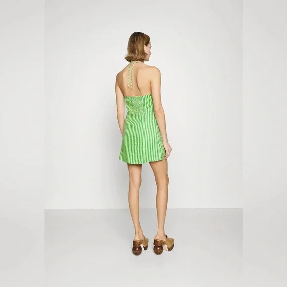 Faithfull The Brand Muthia Mini Dress In Bau-Bau Stripe Print - Picture 4 of 12